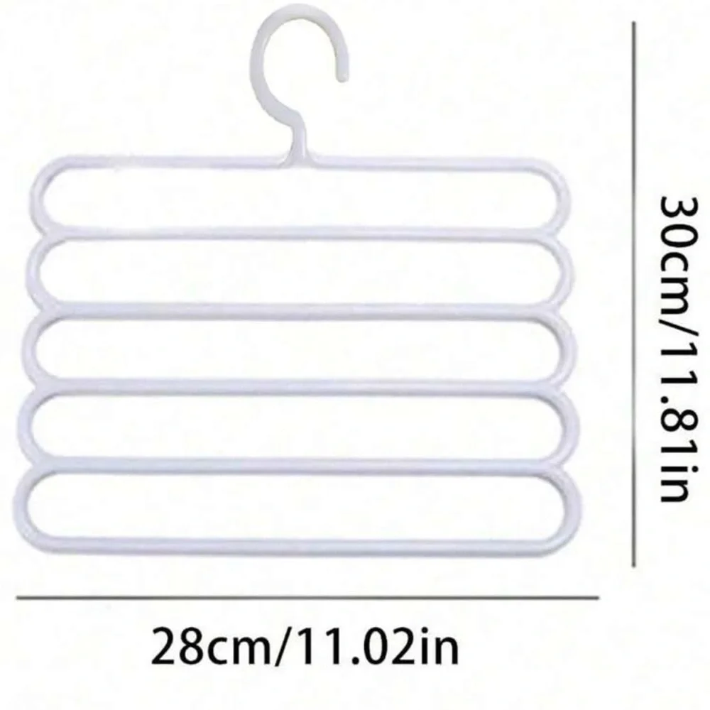 15Pcs White Multifunctional Closet Hanger, Anti-slip Multiple Trousers Layers
